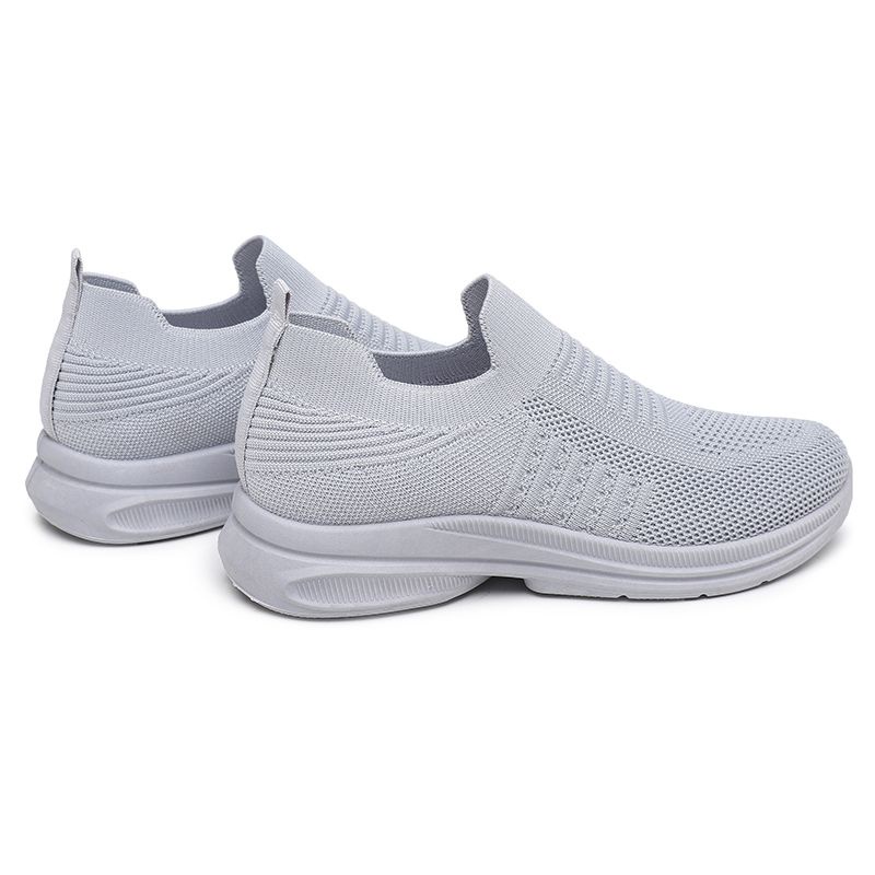 [GROSIR][COD] SEVEN_DAY SEPATU RAJUT SLIP ON WANITA OLAHRAGA TANPA TALI SPORT SHOES ABU A-6613