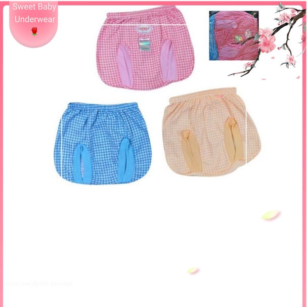 TERMURAH 1 PCS CELANA POP BAYI USAGI SNI KOTAK || CELANA KODOK BABY USAGI PETAK