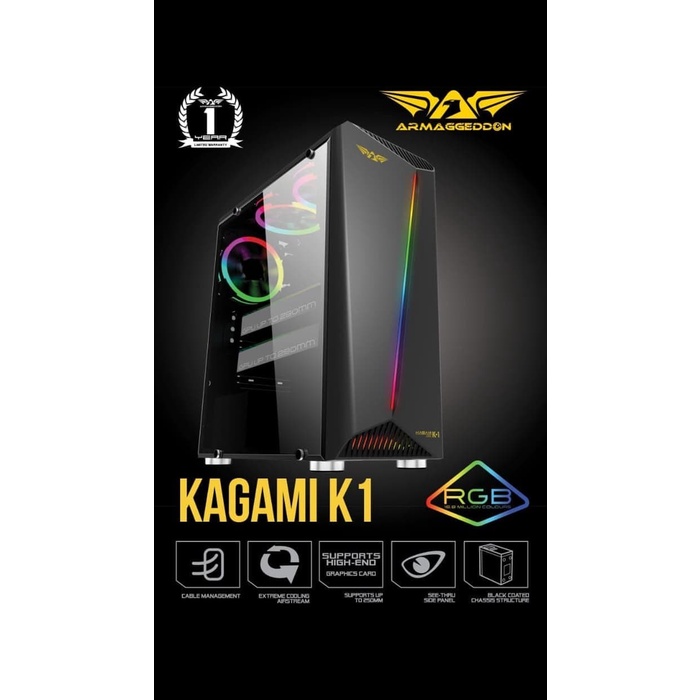 Casing PC Gaming Armaggeddon KAGAMI K1 Excellent Micro ATX