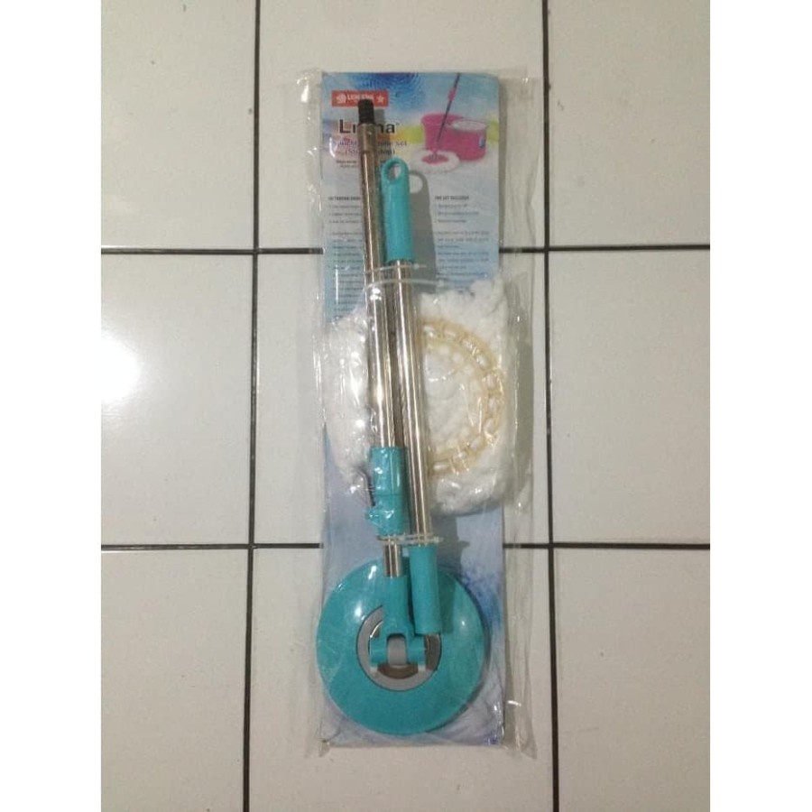 Lion Star BM 51 Livina Spin Mop Handle Set Gagang Dan Pel Untuk Ember BM 45