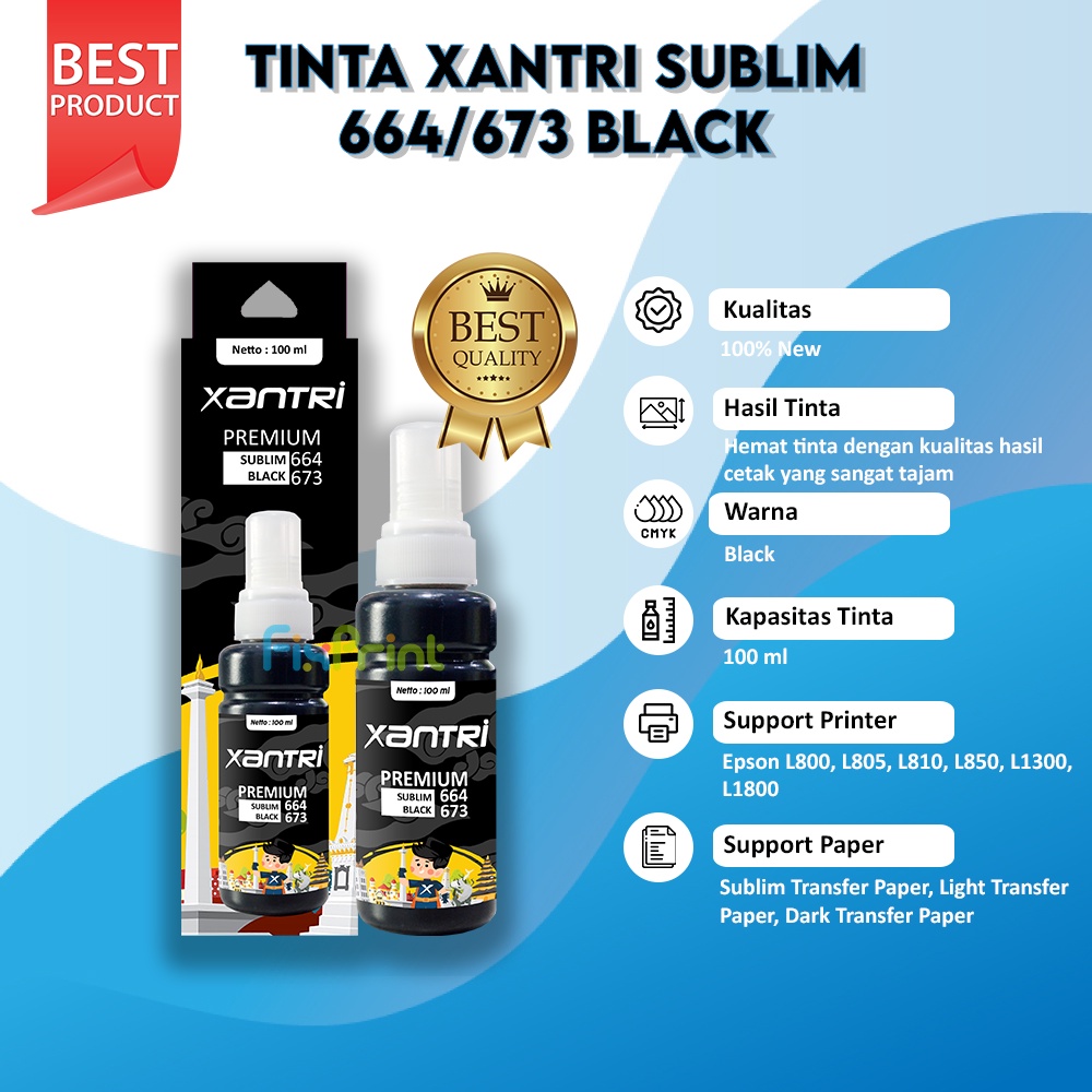 Tinta Sublim Epson Premium Best Quality Ink L110 L120 L121 L210 L220 L300 L310 L350 L355 L360 L365 L380 L385 L405 L485 L550 L555 L565