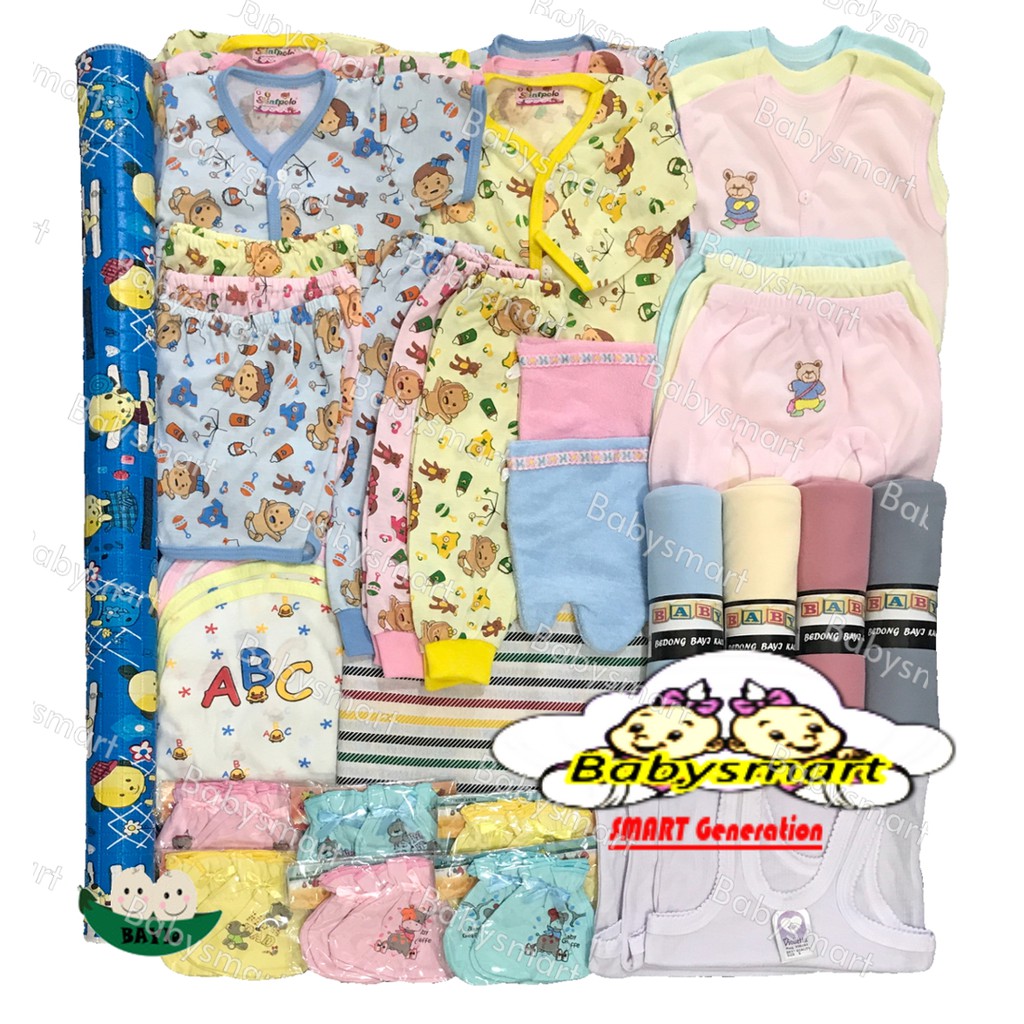 BABYSMART - Paket Hemat Perlengkapan Pakaian/Baju Bayi Baru Lahir (New Born) SANTPOLO Premium