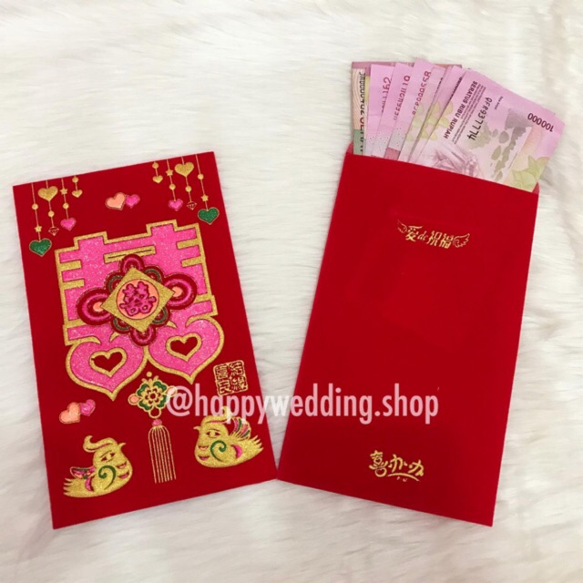 

Angpao kain Bludru wedding / Angpao Wedding Shuang xi / Angpao Sangjit
