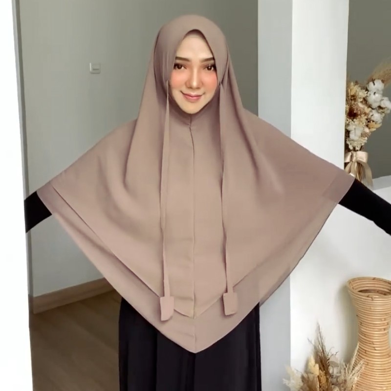 BERGO TALI KHIMAR SYARI JUMBO CERUTY BABYDOLL 2 LAYER PREMIUM