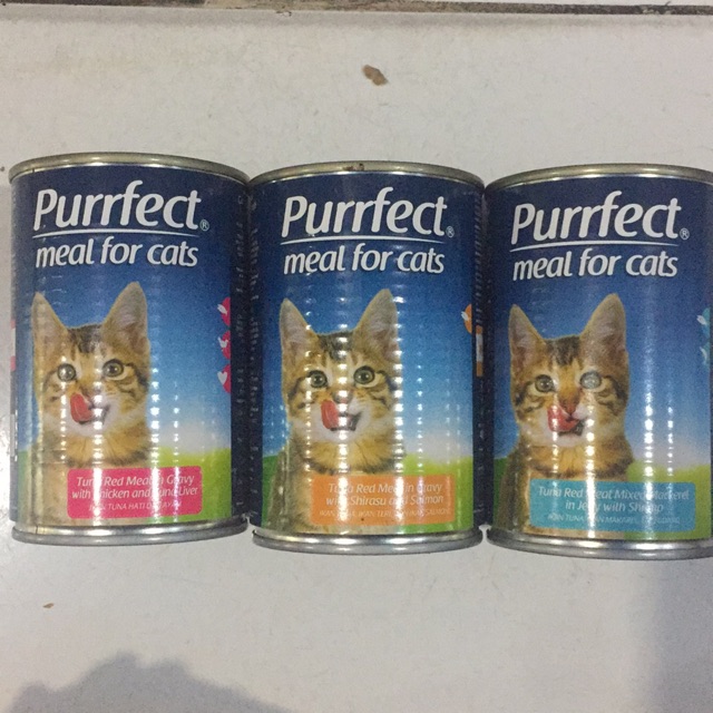 Makanan kucing kalengan purrfect 400g