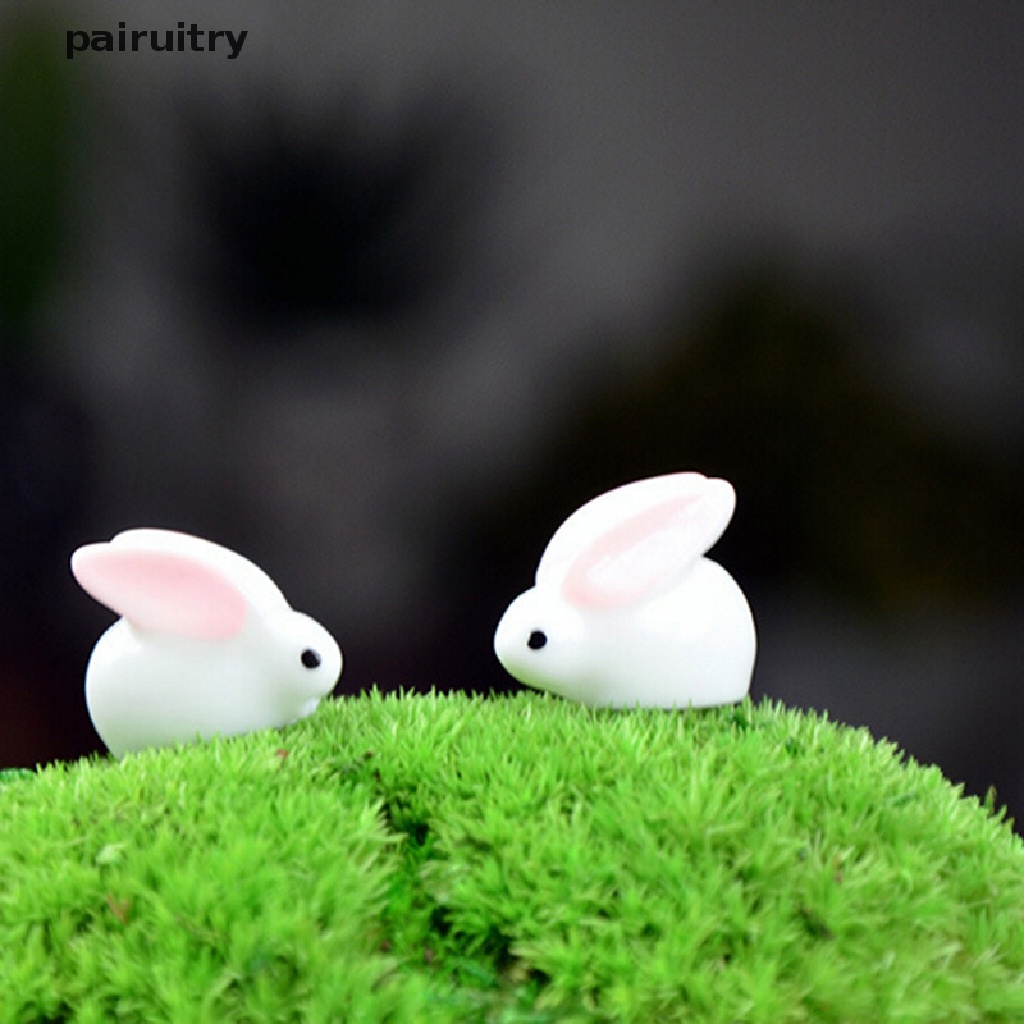 Prt Miniatur Kelinci Bahan Resin Untuk Dekorasi Taman Minifairy Garden