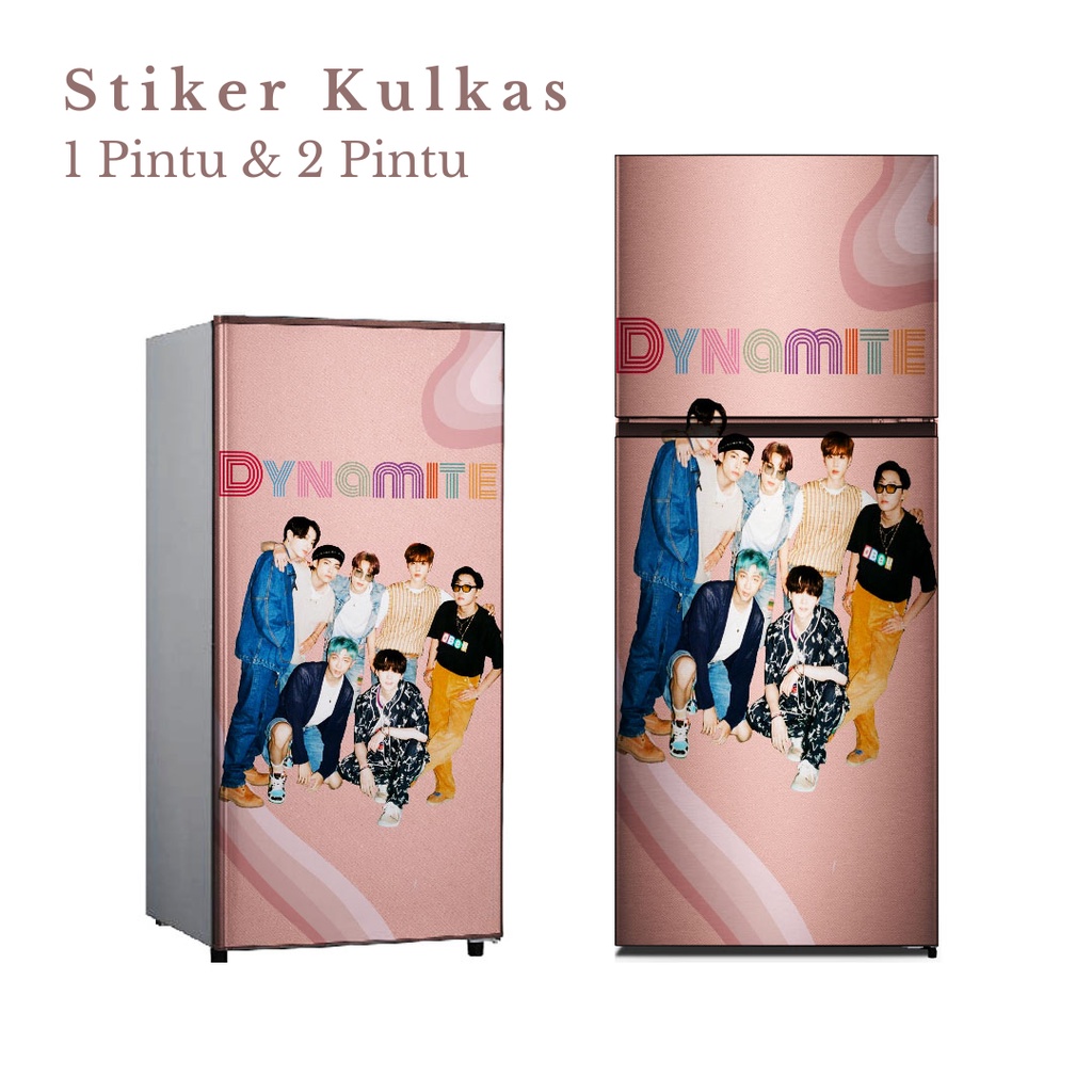 Stiker Kulkas 1 Pintu dan 2 Pintu motif BTS lucu Kode-16 - FX