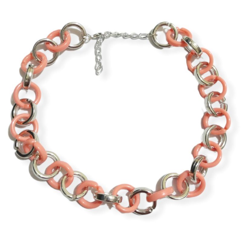 Kalung Rantai Akrilik Kombinasi Valerie Acrilic Chain Necklace Edgy Colorful