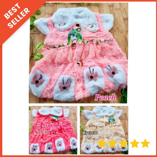 [0-3,5 tahun] JAKET BULU HANGAT ANAK PEREMPUAN IMPORT PREMIUM HOODIE MOTIF BUNGA KUPLUK / MANTEL COAT BULU HALUS HANGAT ANAK CEWEK IMPORT HOODIE