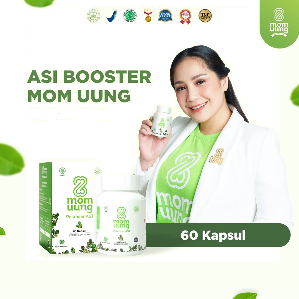 MOM UUNG MURAH PELANCAR ASI IBU MENYUSUI BOOSTER ASI NATURAL MOMUUNG KAPSUL  ISI 60