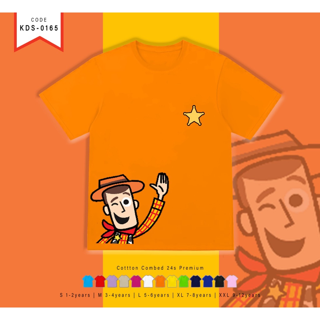 T-SHIRT / KAOS ANAK-ANAK TERMURAH BERGAMBAR TY WOODY - TERIMA CUSTOM KAOS KELUARGA