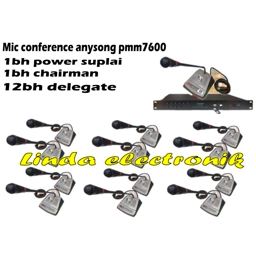 12delegate Mic Conference Anysong Pmm 7600 chairman delegate Pmm7600