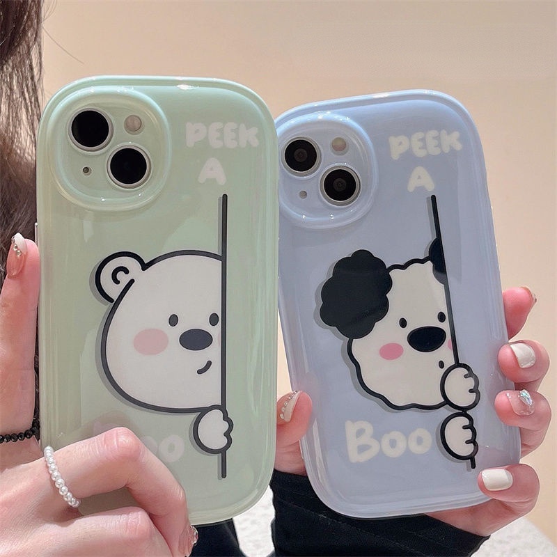 Soft Case Hp Gambar Kartun Beruang / Anjing Untuk iphone 12 / 13 / 11promax / X / Xs Max / Xr / Yij5