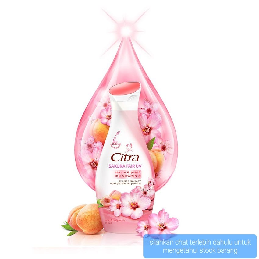 CITRA HAND BODY LOTION 120ML 230ml NATURAL GLOWING &amp; SAKURA WHITE MINI KECIL