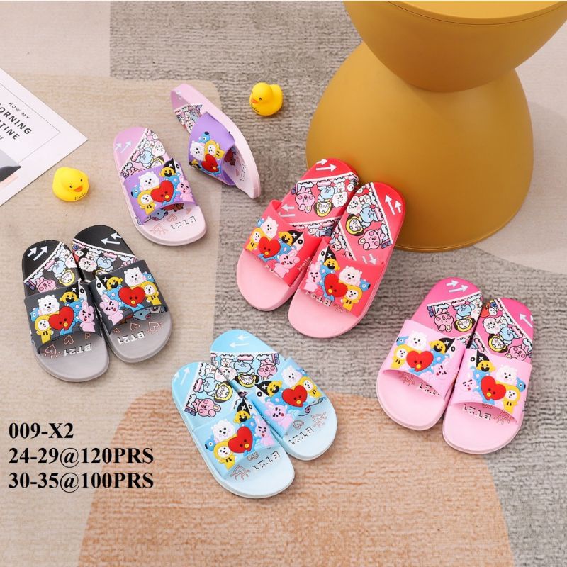 Sandal anak laki laki perempuan BT21 / Sandal slop BT21 / Balance anak bt21