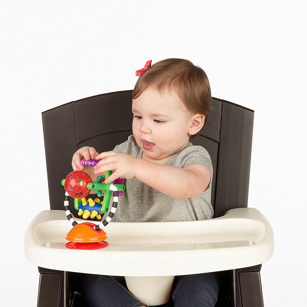 Sassy Teethe Twirl Sensation Station Mainan Highchair Bisa Nempel