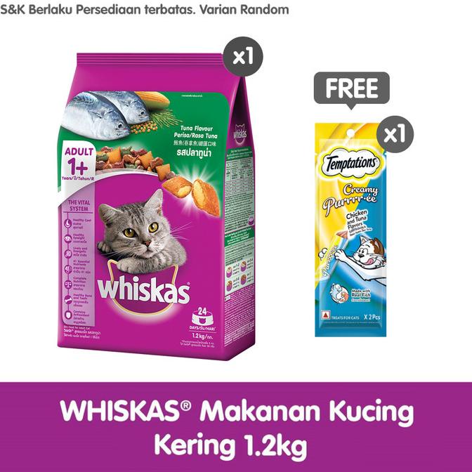 Jual WHISKAS Makanan Kucing Kering 1.2kg OriginalPremiumAsliOri