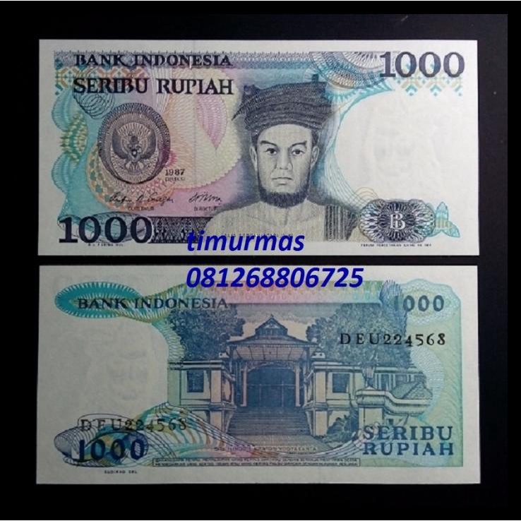 Uang Lama Kuno 1000 Rupiah 1987 Sisingamangaraja