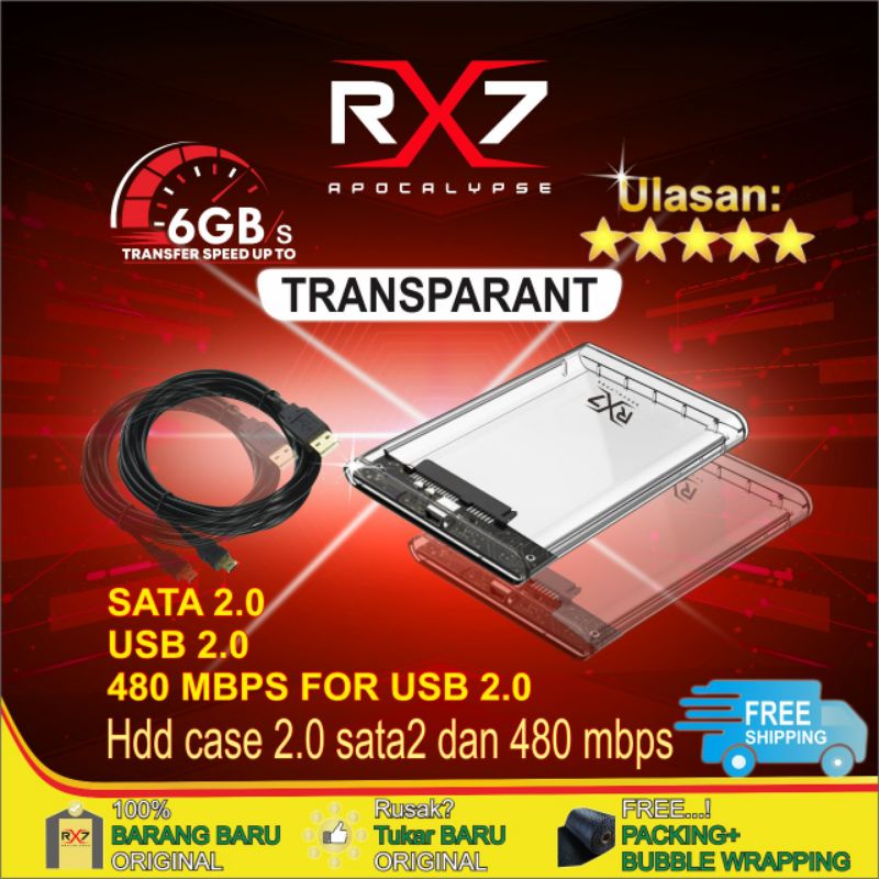 CASING HDD EKSTERNAL CASE 2.5&quot; USB 2.0 RX7