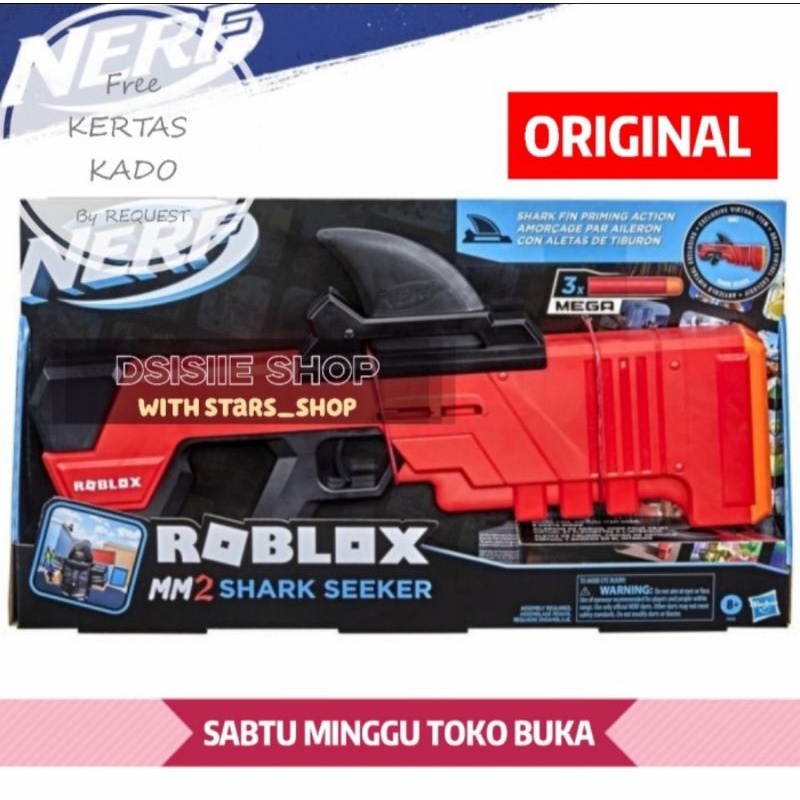 Nerf Roblox MM2 Shark Seeker Original Dart / Mainan Tembakan Nerf Original