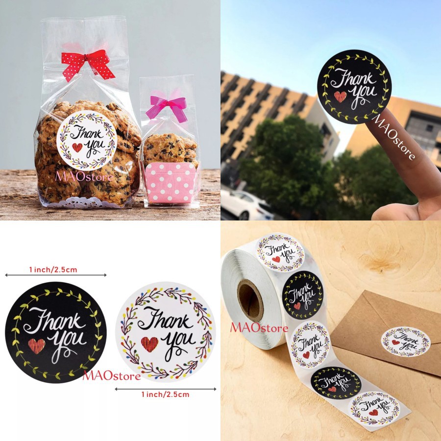 

MAOSTORE 2 MOTIF STIKER STIKER THANKYOU STIKER KEMASAN SRW28
