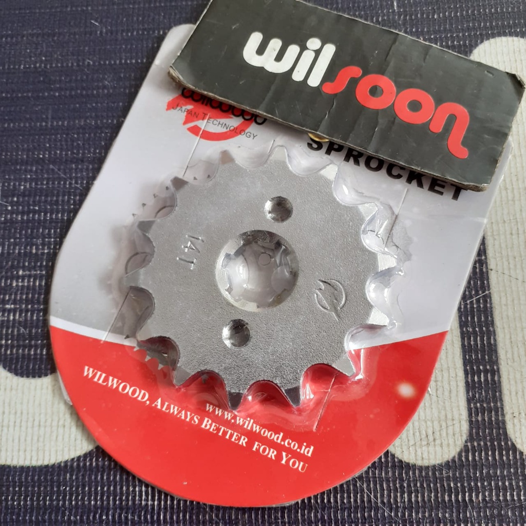 Gear Gir Depan Honda Supra / Karisma / Supra X 125 / Wave 125 / Fit New 428 14T Chrome Wilwood