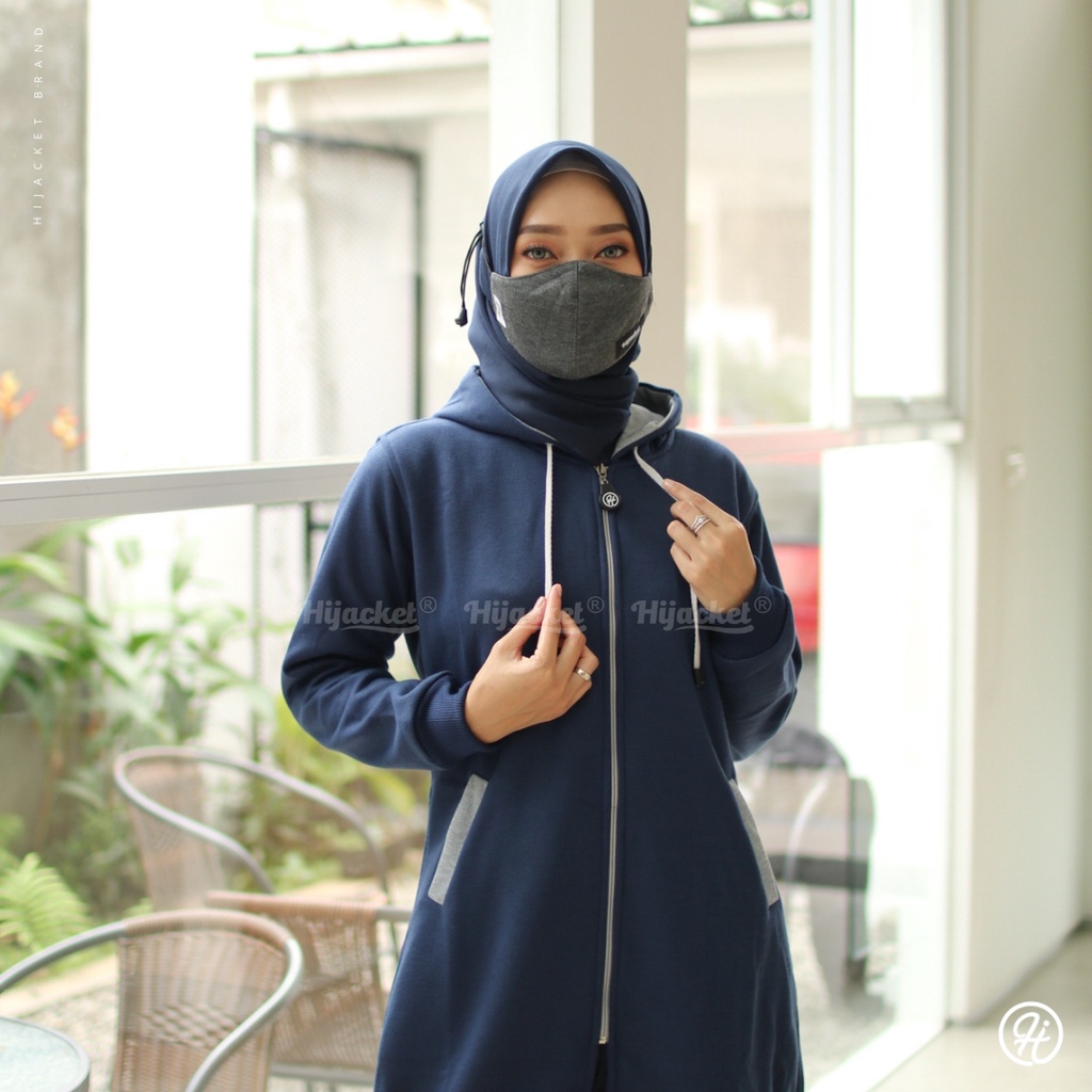 Hijacket Basic - Jaket Muslimah Sweater Wanita Muslimah Hijaber Original Panjang
