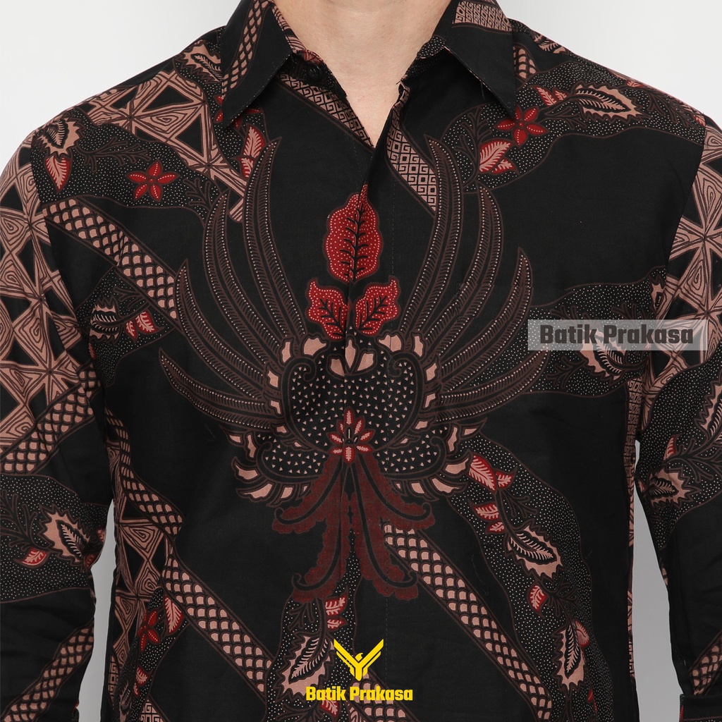 Kemeja Batik Prakasa Motif Nadindra Lesmana Slimfit Lengan Panjang Batik Solo