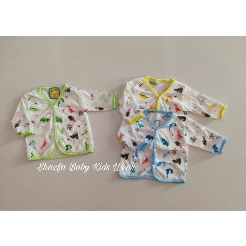 BAJU BAYI LENGAN PANJANG MOTIF DINO | BAJU ATASAN NEWBORN