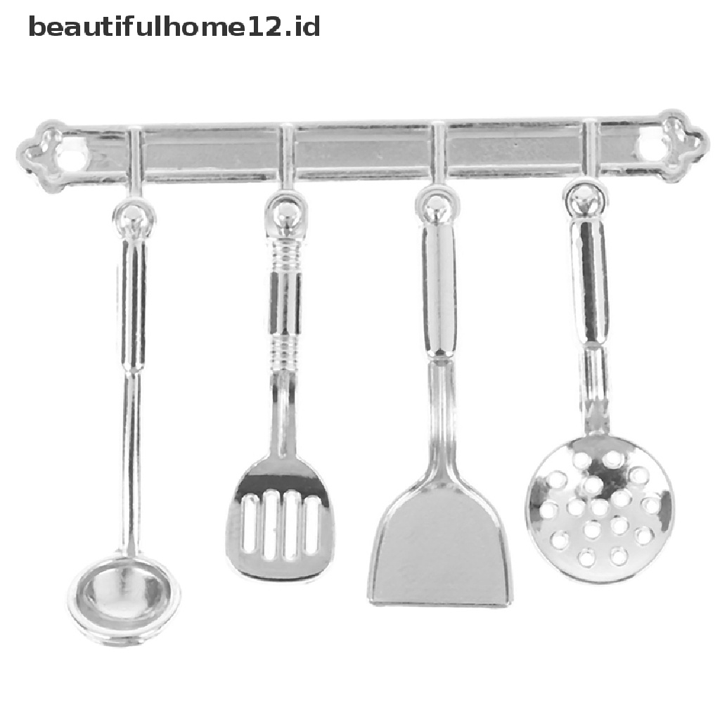 【beautifulhome12.id】 5Pcs/set 1:12 Kitchen Dollhouse Miniature Cookware Tools Dollhouse Accessories .