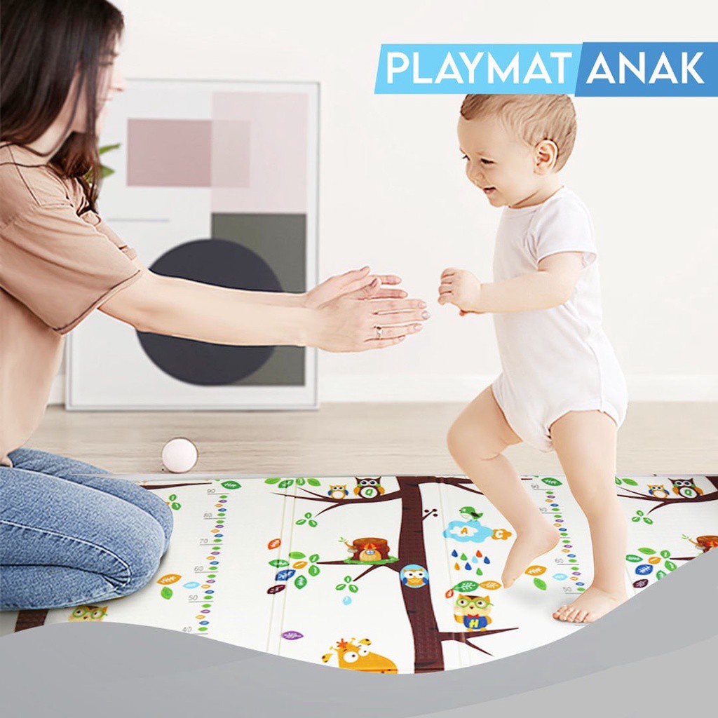 Foldable Carpet Tikar Premium Playmat Bayi XPE KARPET ANAK 200 x 180 x 1cm - TEBAL 6 MM