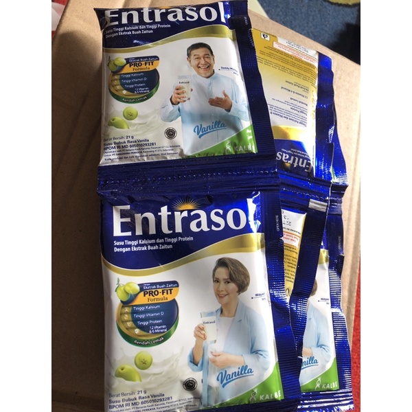 

[PAKET 5 Sachet] ENTRASOL Susu Bubuk Sachet 20 gr