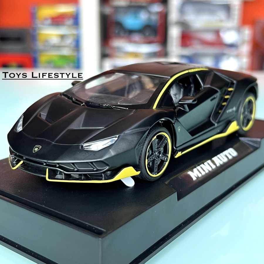 MiniAuto Diecast - Lamborghini Centenario Skala 1:32 (Hitam Matte)