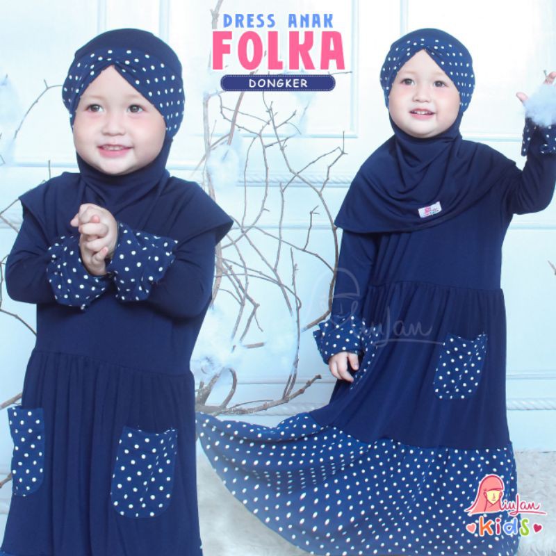 Dress anak FOLKA by miulan / gamis anak