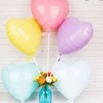 Balon Foil Love Pastel 45cm /Foil Hati 45cm Pastel