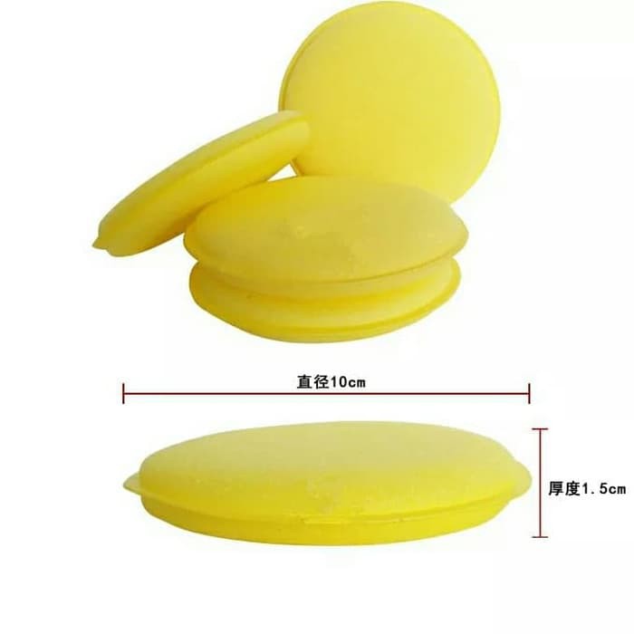 Busa Poles Waxing Polish Pad Flat Sponge Applicator Rata Mobil Motor