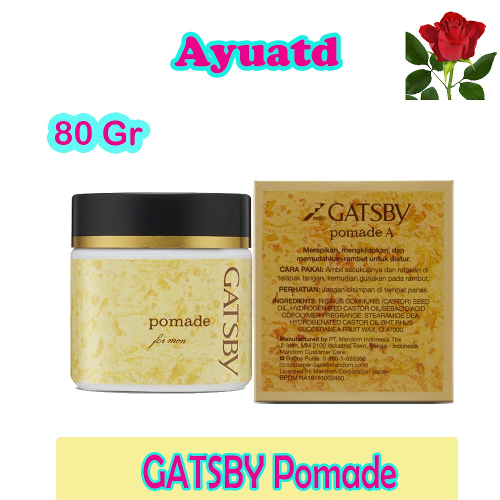 Minyak Rambut Gatsby Pomade 80g For Men