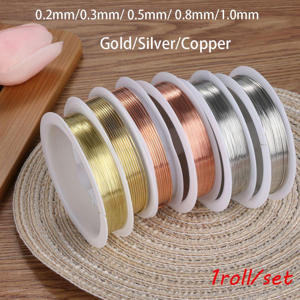 Lily 15g /roll Kawat Tembaga Alloy Lapis Emas Beads String