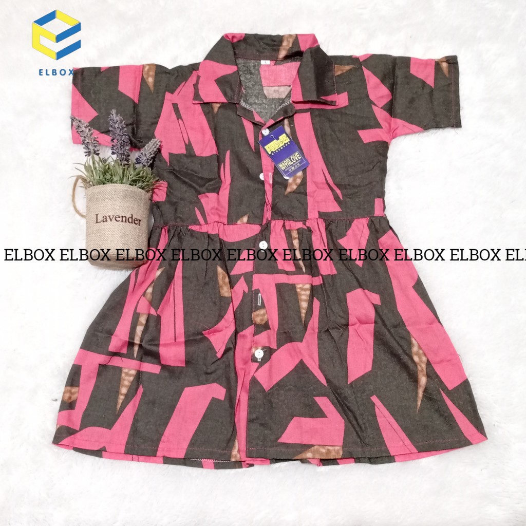 BISA COD ELBOX DRESS ANAK RAYON / DRESS ANAK CEWE / KEMEJA ANAK 2-8 TAHUN