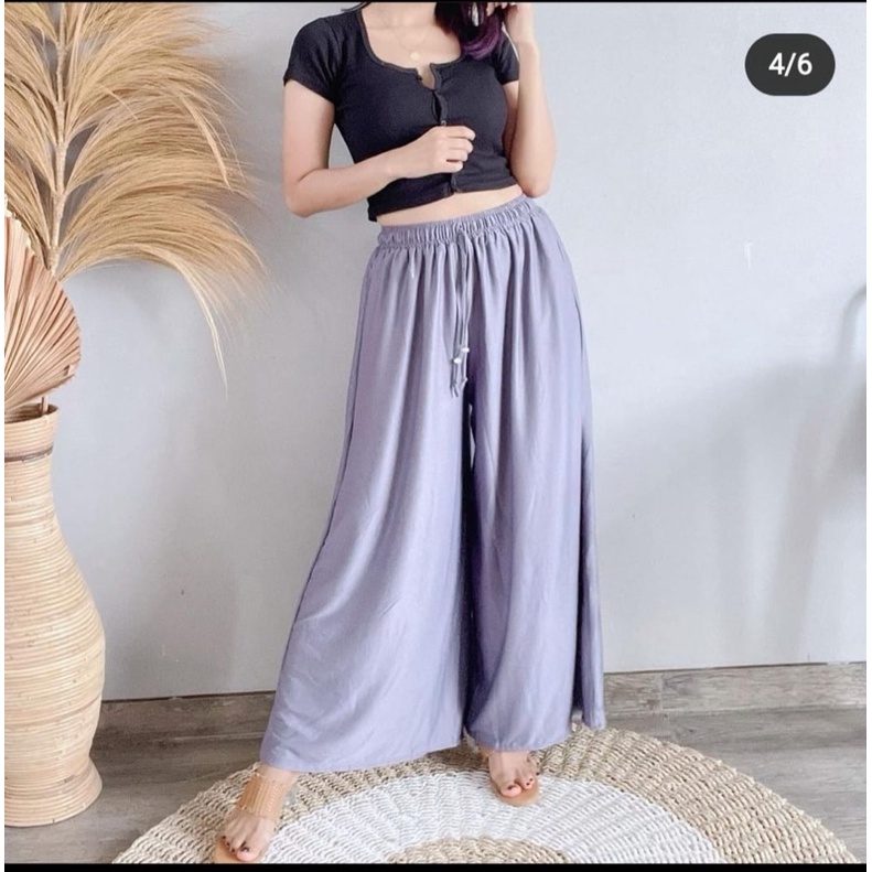 DAILY KULOT JUMBO // UMBRELLA KULOT // CELANA PANJANG WANITA-silver