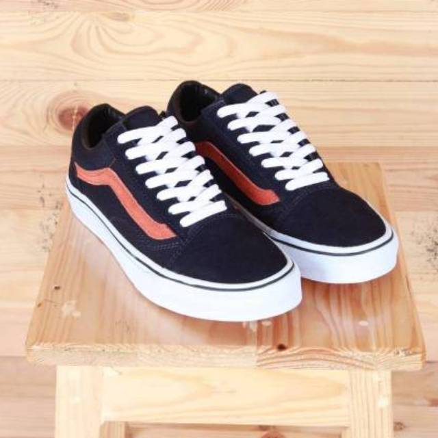 vans with orange stripe