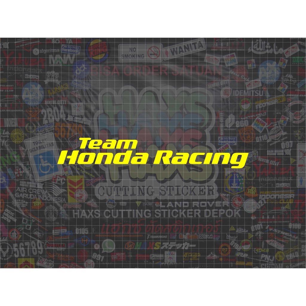 Cutting Sticker Team Honda Racing Ukuran 25 Cm Untuk Motor Mobil