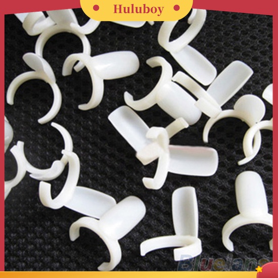 Huluboy Huluboy♡ 50pcs Kuku Palsu Bentuk Cincin Untuk Display Warna Kutek UV Gel