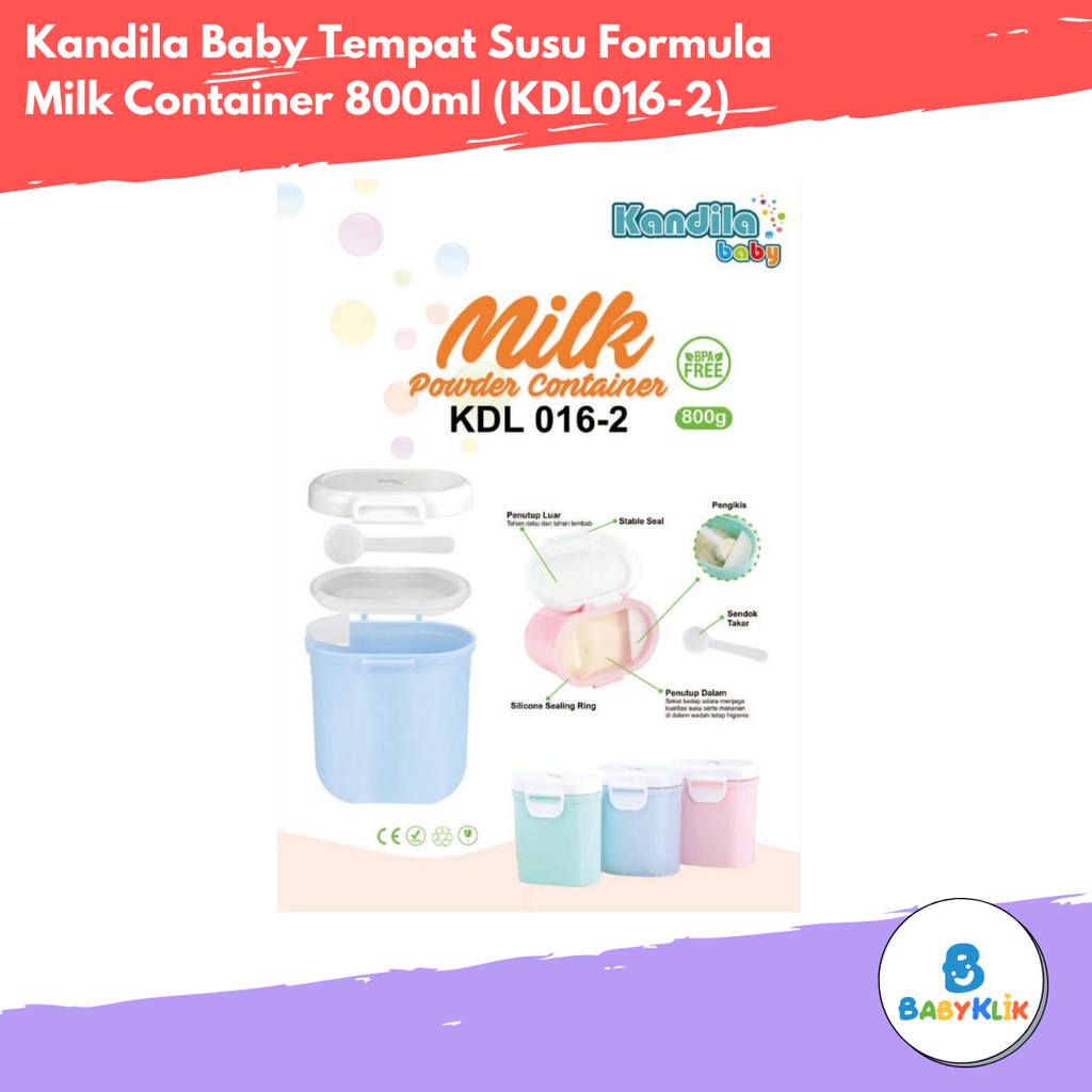 Kandila Baby Tempat Susu Formula - Milk Container Merek Kandila Ukuran 400ml &amp; 800ml -Random