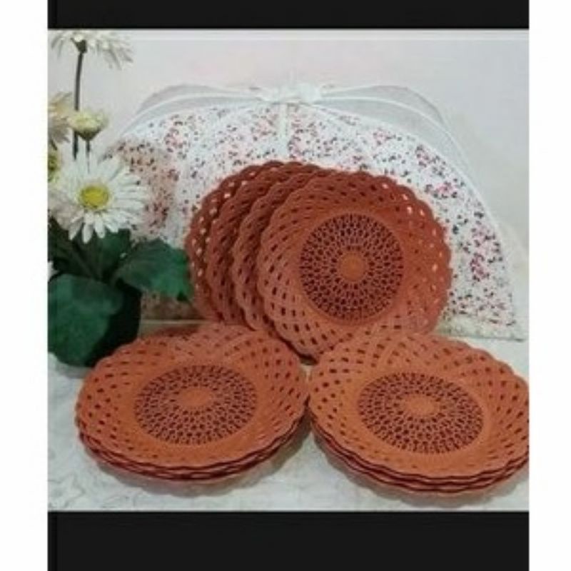 Jual Piring Rotan Plastik Piring Cafe Piring Zaman New Poring Rotan