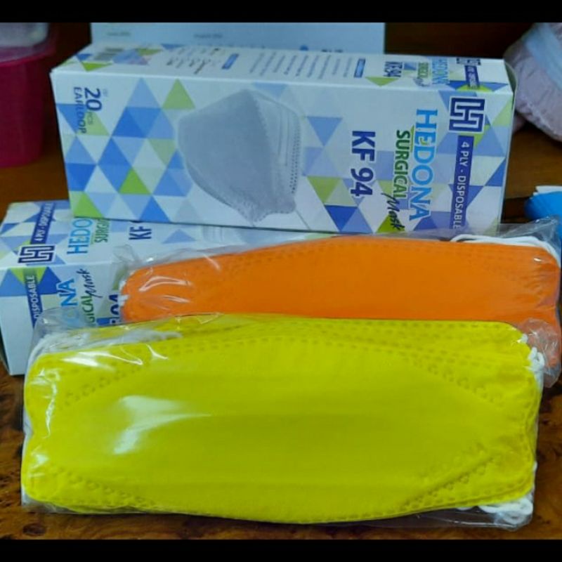 SALE Masker Medis KF94 4Ply Hedona Ijin Kemenkes | Surgical Mask | Masker Tipe Convex / Duckbill8