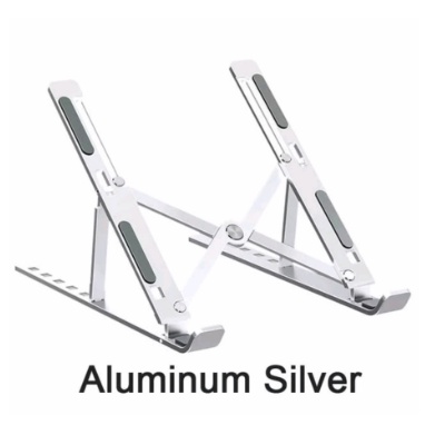 ES55 LAPTOP STAND LIPAT ALUMINIUM HOLDER PORTABLE PENAHAN MEJA LAPTOP