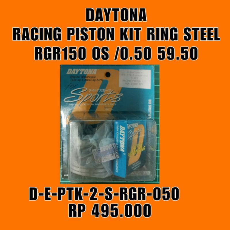 RACING PISTON KIT RING STEEL RGR 150