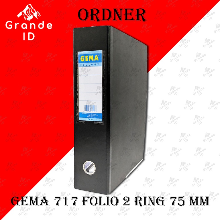

ORDNER GEMA 717 FOLIO 2 RING 75 MM ECOLOGY LEVER ARCH FILE F4