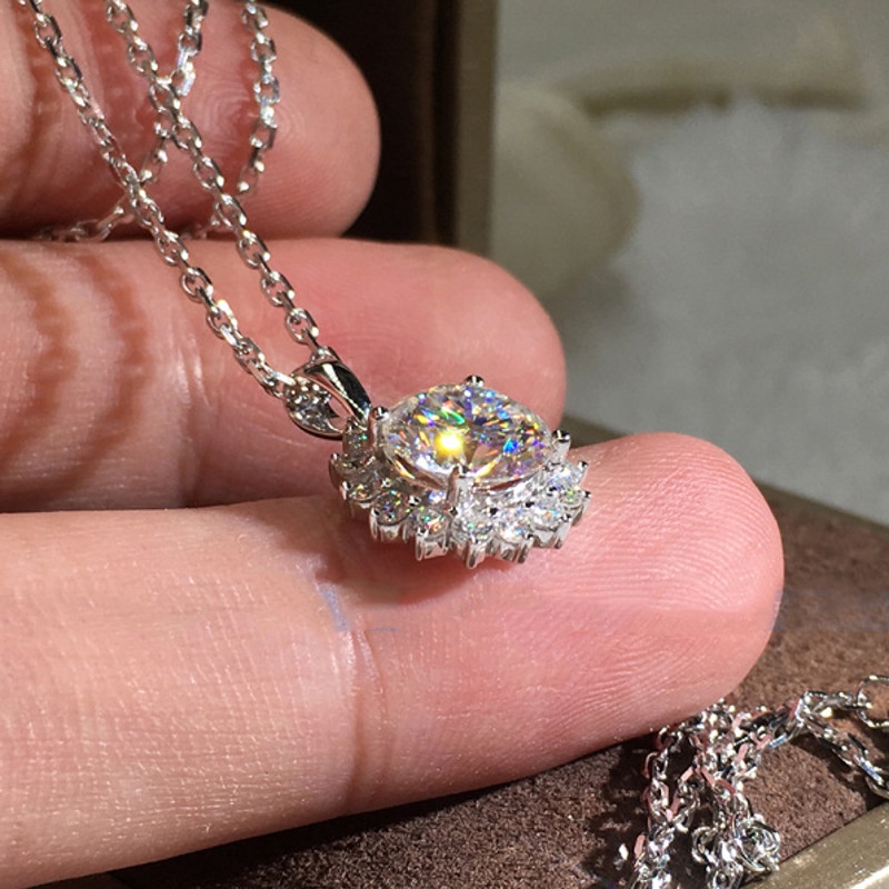 Kalung Liontin Bunga Matahari Bahan Stainless Steel Untuk Wanita